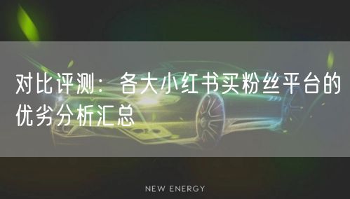 对比评测：各大小红书买粉丝平台的优劣分析汇总