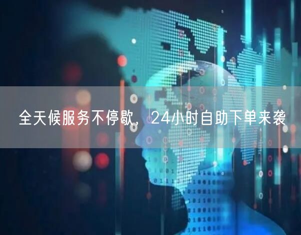 全天候服务不停歇，24小时自助下单来袭