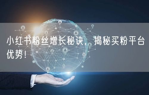 小红书粉丝增长秘诀，揭秘买粉平台优势！