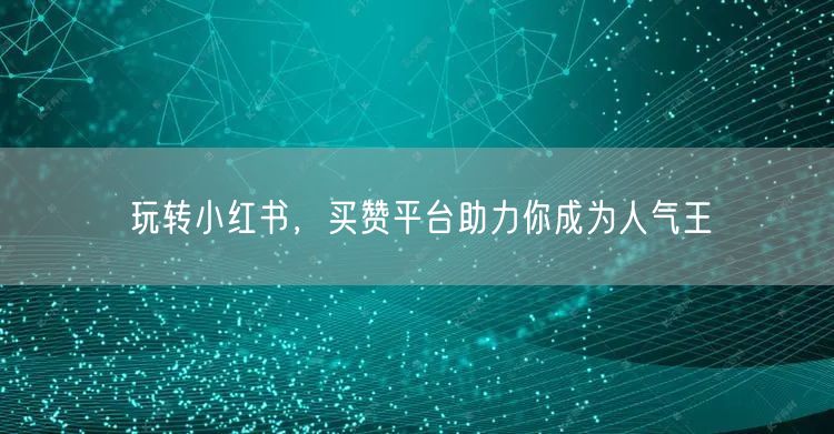 玩转小红书，买赞平台助力你成为人气王