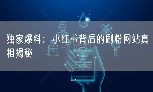 独家爆料：小红书背后的刷粉网站真相揭秘