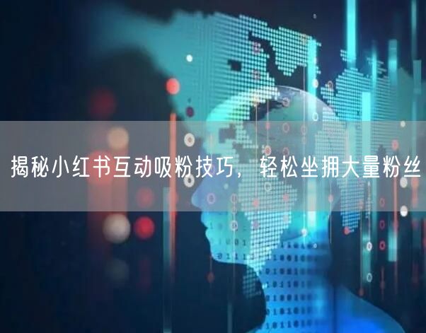 揭秘小红书互动吸粉技巧，轻松坐拥大量粉丝