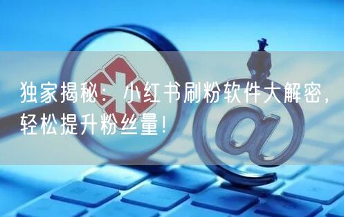 独家揭秘：小红书刷粉软件大解密，轻松提升粉丝量！