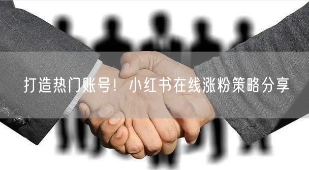 打造热门账号！小红书在线涨粉策略分享