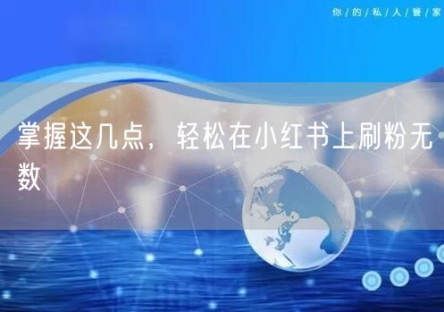 掌握这几点，轻松在小红书上刷粉无数