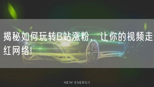 揭秘如何玩转B站涨粉，让你的视频走红网络!