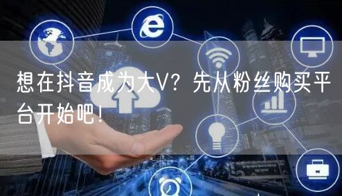 想在抖音成为大V？先从粉丝购买平台开始吧！