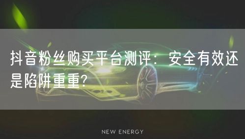 抖音粉丝购买平台测评：安全有效还是陷阱重重?