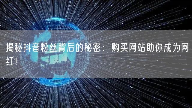 揭秘抖音粉丝背后的秘密：购买网站助你成为网红！