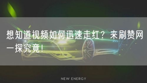 想知道视频如何迅速走红？来刷赞网一探究竟！